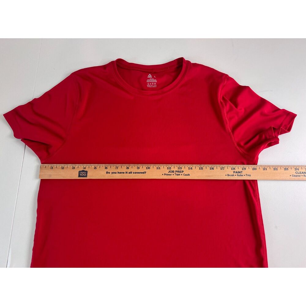 Reebok Men's Performance Tee Red Polyester Short Sleeve T Shirt Size L - Picture 6 of 8